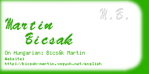 martin bicsak business card